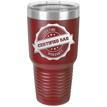 Lifetime Certified Dad Warranty 30oz Ringneck Tumbler
